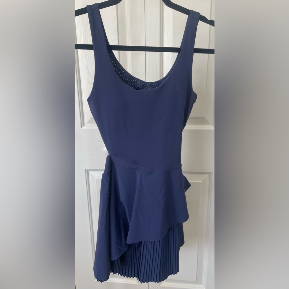 Lululemon Ruffled Navy Athletic Tennis Dress